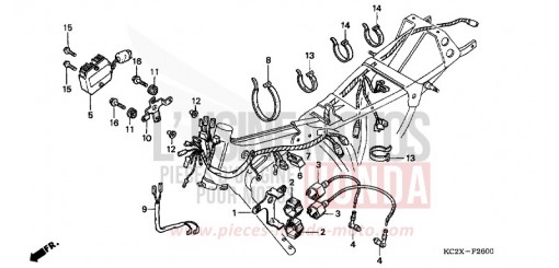 WIRE HARNESS/IGNITION COIL CM125CX de 1999
